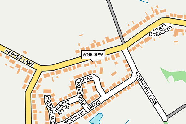 WN6 0PW map - OS OpenMap – Local (Ordnance Survey)