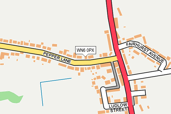 WN6 0PX map - OS OpenMap – Local (Ordnance Survey)