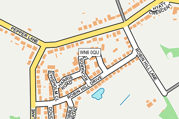 WN6 0QU map - OS OpenMap – Local (Ordnance Survey)