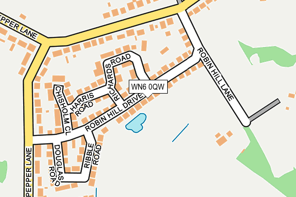 WN6 0QW map - OS OpenMap – Local (Ordnance Survey)