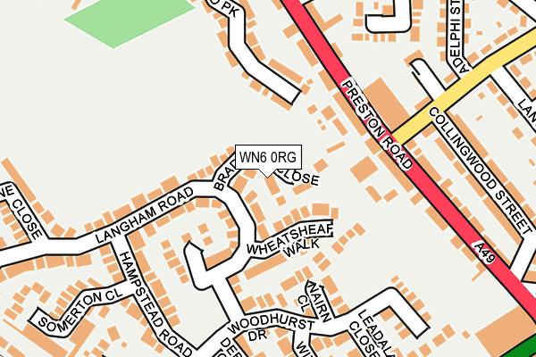 WN6 0RG map - OS OpenMap – Local (Ordnance Survey)