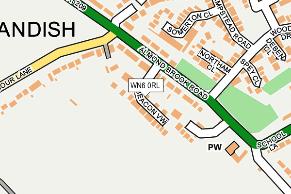 WN6 0RL map - OS OpenMap – Local (Ordnance Survey)