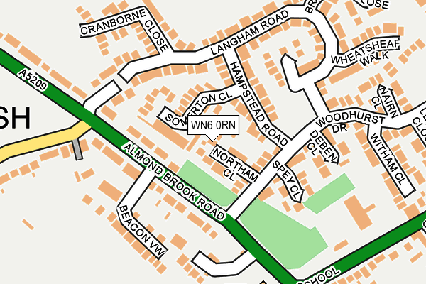 WN6 0RN map - OS OpenMap – Local (Ordnance Survey)