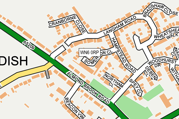 WN6 0RP map - OS OpenMap – Local (Ordnance Survey)