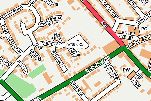 WN6 0RQ map - OS OpenMap – Local (Ordnance Survey)