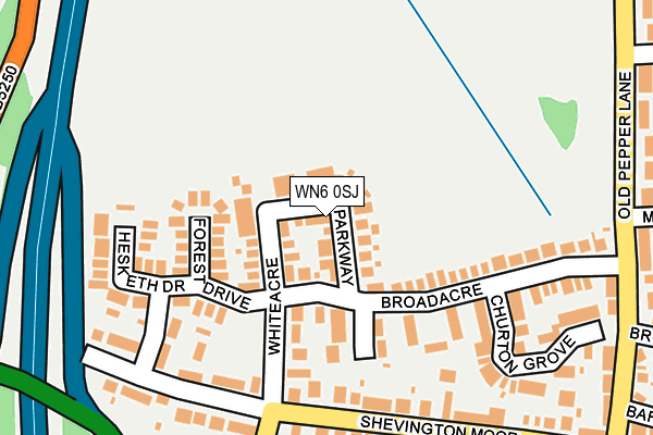 WN6 0SJ map - OS OpenMap – Local (Ordnance Survey)