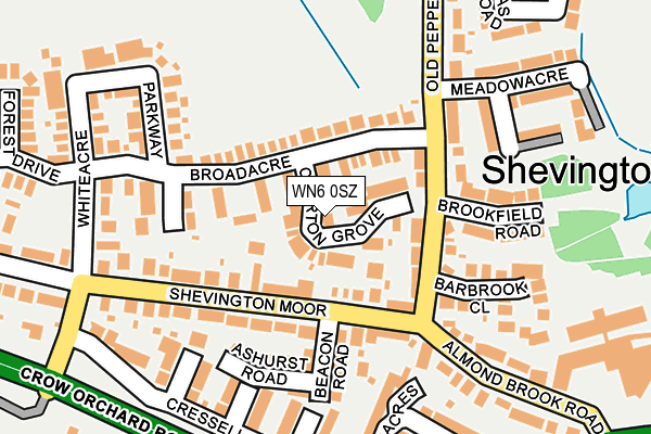 WN6 0SZ map - OS OpenMap – Local (Ordnance Survey)