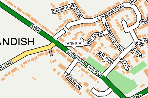 WN6 0TA map - OS OpenMap – Local (Ordnance Survey)