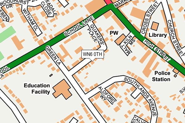WN6 0TH map - OS OpenMap – Local (Ordnance Survey)