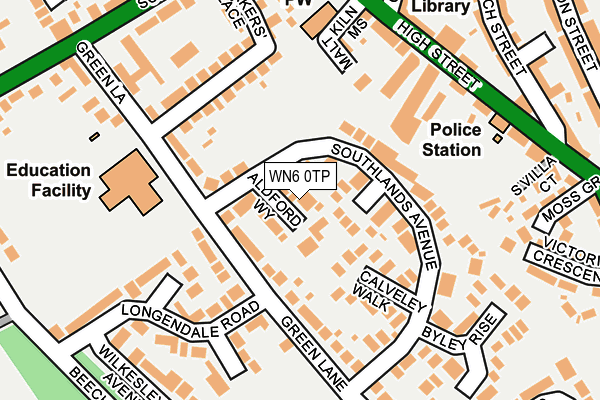 WN6 0TP map - OS OpenMap – Local (Ordnance Survey)