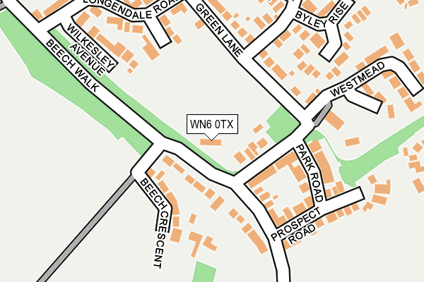 WN6 0TX map - OS OpenMap – Local (Ordnance Survey)