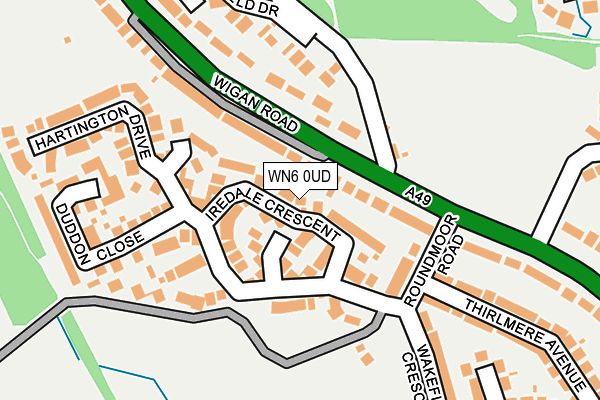 WN6 0UD map - OS OpenMap – Local (Ordnance Survey)