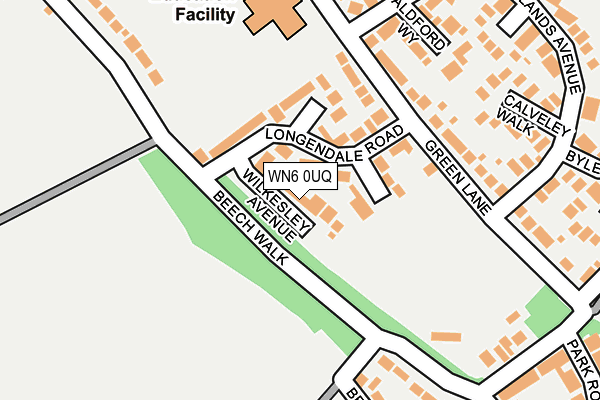WN6 0UQ map - OS OpenMap – Local (Ordnance Survey)