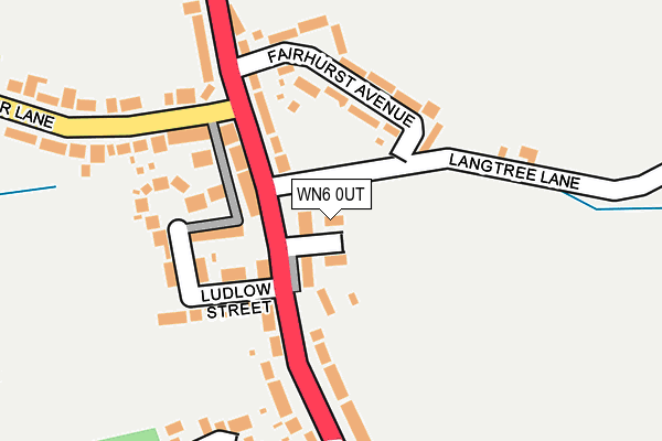 WN6 0UT map - OS OpenMap – Local (Ordnance Survey)