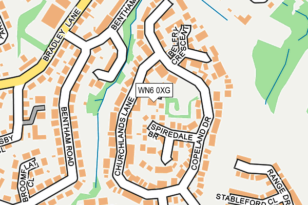 WN6 0XG map - OS OpenMap – Local (Ordnance Survey)