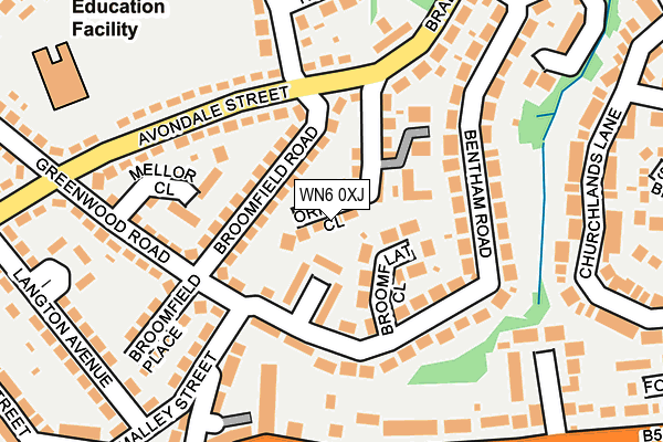 WN6 0XJ map - OS OpenMap – Local (Ordnance Survey)
