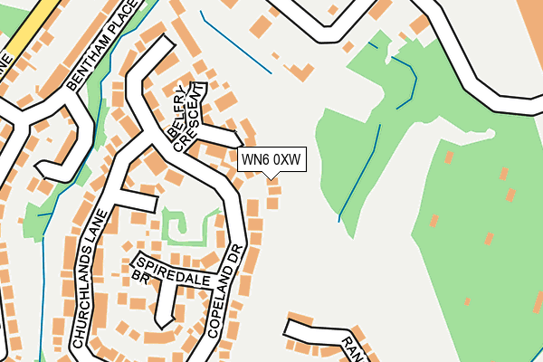 WN6 0XW map - OS OpenMap – Local (Ordnance Survey)
