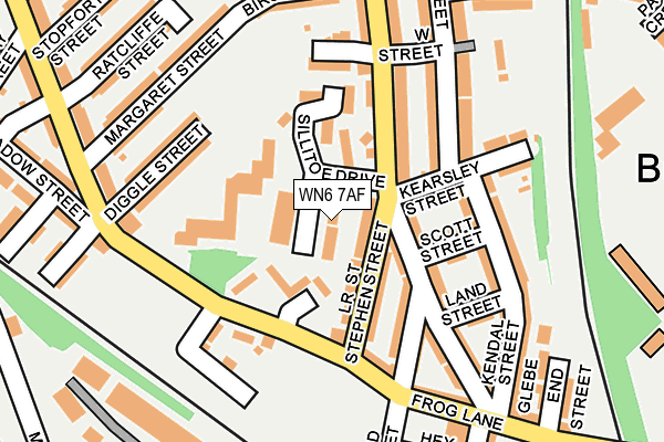 WN6 7AF map - OS OpenMap – Local (Ordnance Survey)