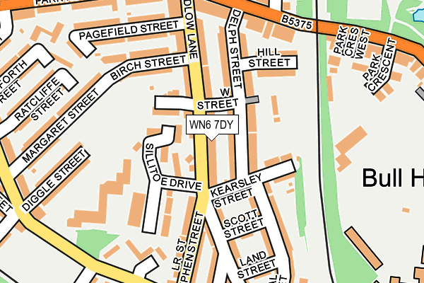 WN6 7DY map - OS OpenMap – Local (Ordnance Survey)