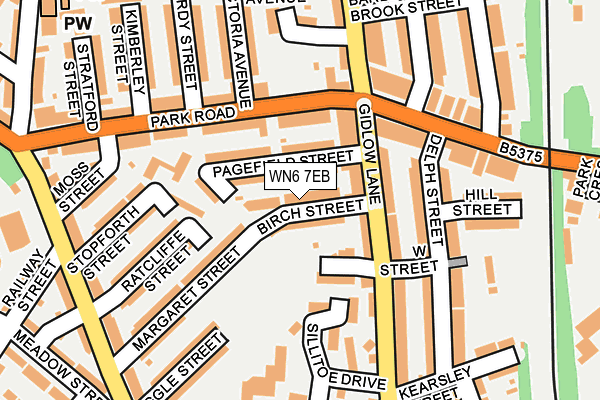 WN6 7EB map - OS OpenMap – Local (Ordnance Survey)