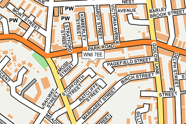 WN6 7EE map - OS OpenMap – Local (Ordnance Survey)