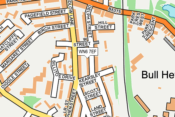 WN6 7EF map - OS OpenMap – Local (Ordnance Survey)