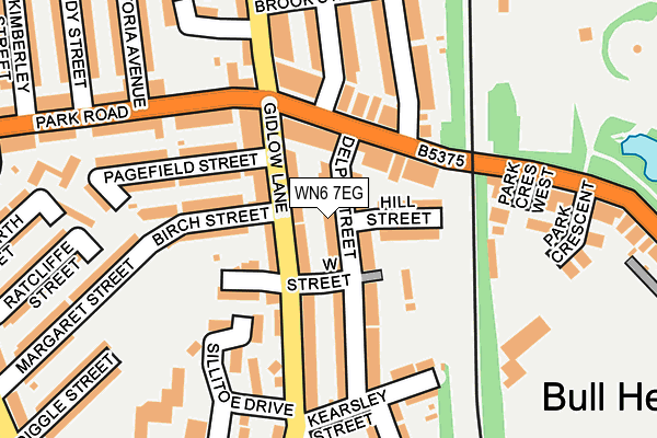 WN6 7EG map - OS OpenMap – Local (Ordnance Survey)