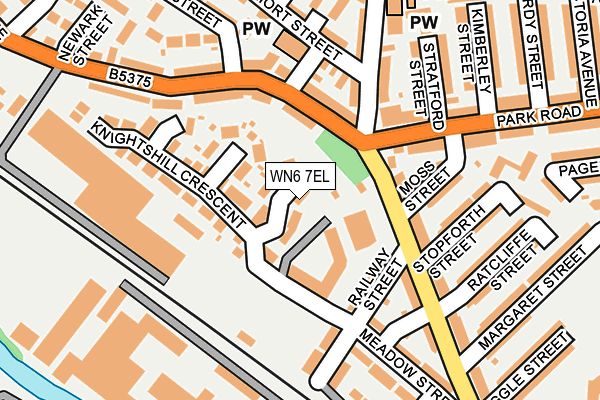 WN6 7EL map - OS OpenMap – Local (Ordnance Survey)