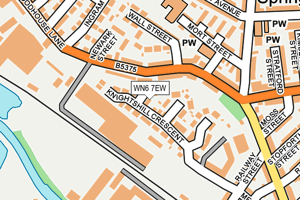 WN6 7EW map - OS OpenMap – Local (Ordnance Survey)