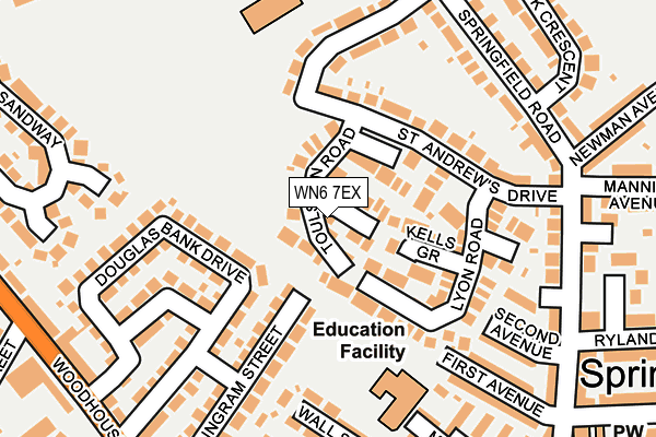 WN6 7EX map - OS OpenMap – Local (Ordnance Survey)