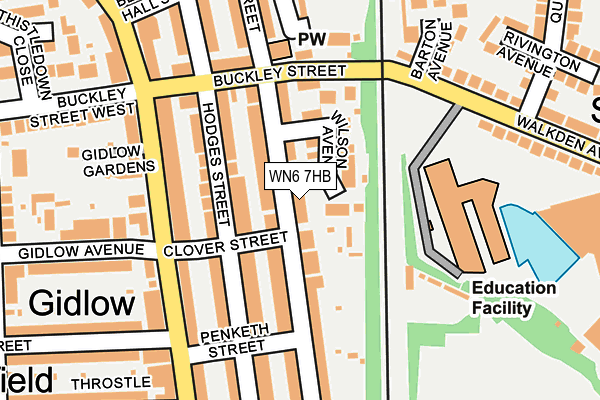 WN6 7HB map - OS OpenMap – Local (Ordnance Survey)