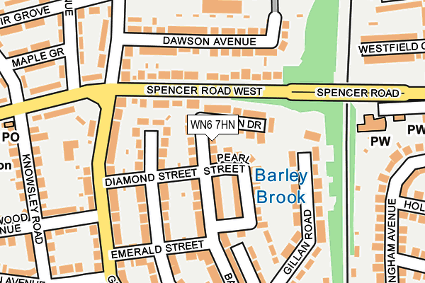 WN6 7HN map - OS OpenMap – Local (Ordnance Survey)