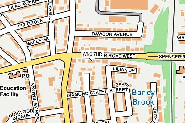 WN6 7HR map - OS OpenMap – Local (Ordnance Survey)