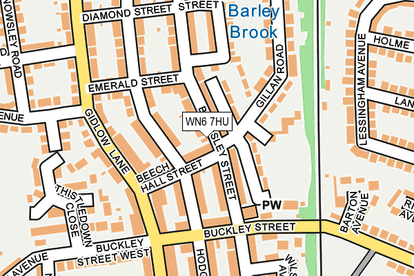 WN6 7HU map - OS OpenMap – Local (Ordnance Survey)