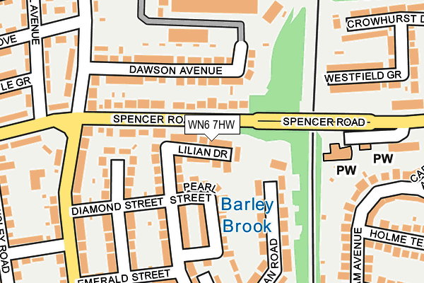 WN6 7HW map - OS OpenMap – Local (Ordnance Survey)