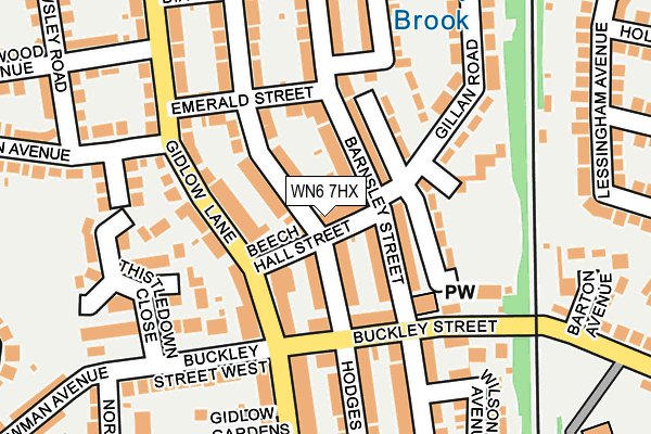 WN6 7HX map - OS OpenMap – Local (Ordnance Survey)