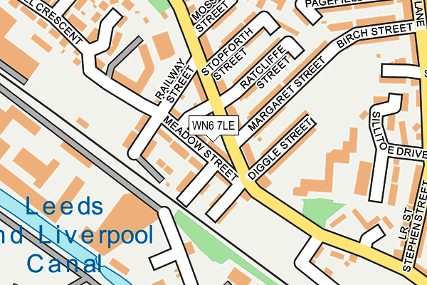 WN6 7LE map - OS OpenMap – Local (Ordnance Survey)