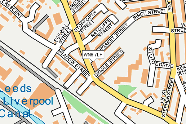 WN6 7LF map - OS OpenMap – Local (Ordnance Survey)