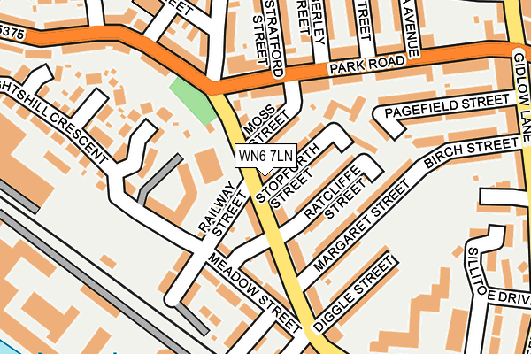 WN6 7LN map - OS OpenMap – Local (Ordnance Survey)