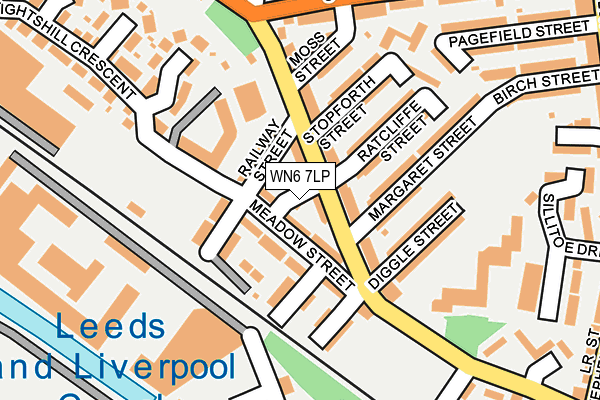 WN6 7LP map - OS OpenMap – Local (Ordnance Survey)