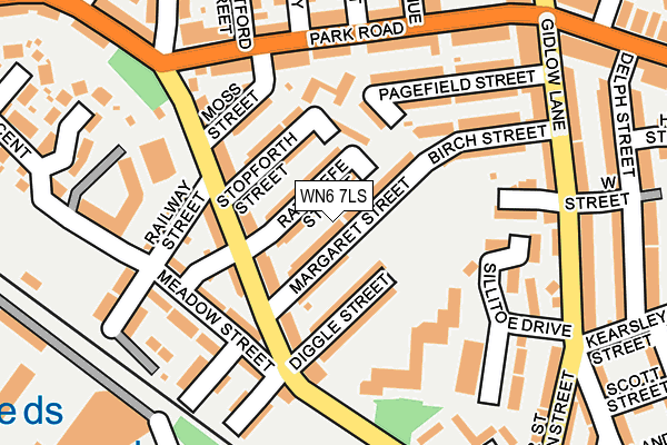 WN6 7LS map - OS OpenMap – Local (Ordnance Survey)