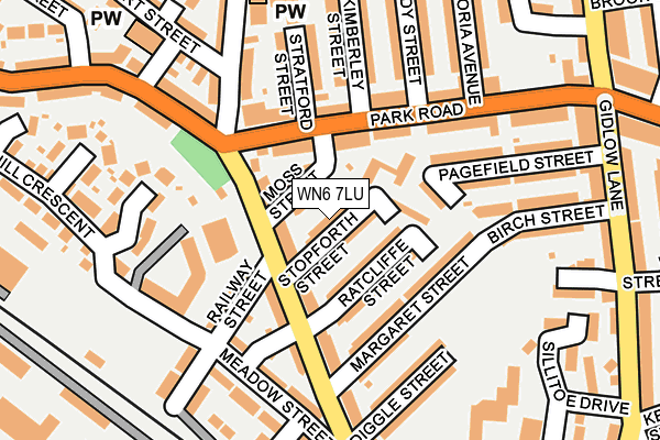 WN6 7LU map - OS OpenMap – Local (Ordnance Survey)