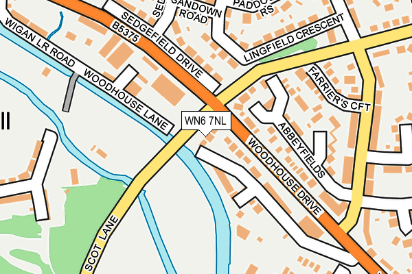 WN6 7NL map - OS OpenMap – Local (Ordnance Survey)