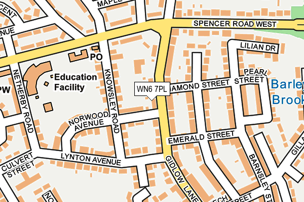 WN6 7PL map - OS OpenMap – Local (Ordnance Survey)