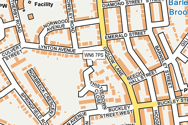 WN6 7PS map - OS OpenMap – Local (Ordnance Survey)