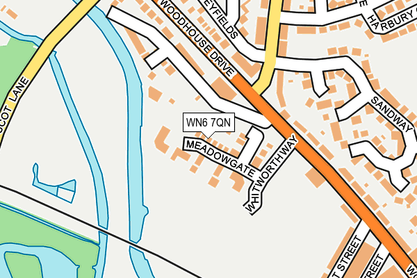 WN6 7QN map - OS OpenMap – Local (Ordnance Survey)