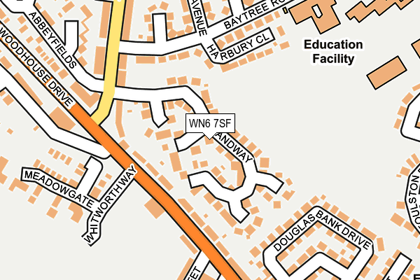 WN6 7SF map - OS OpenMap – Local (Ordnance Survey)