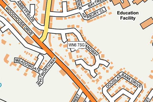 WN6 7SG map - OS OpenMap – Local (Ordnance Survey)