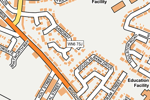 WN6 7SJ map - OS OpenMap – Local (Ordnance Survey)