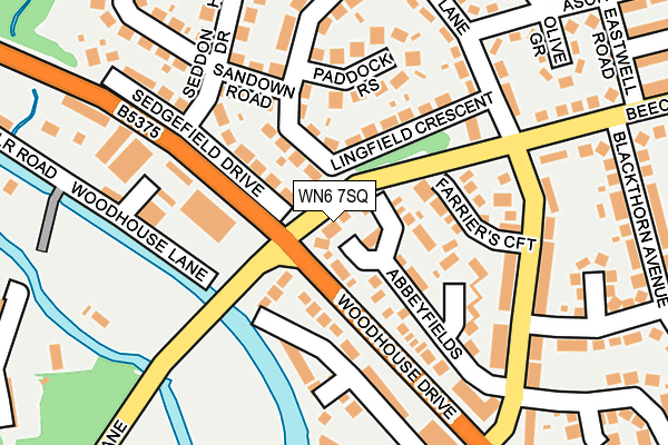 WN6 7SQ map - OS OpenMap – Local (Ordnance Survey)